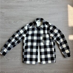 Zara Checkered Sherpa
